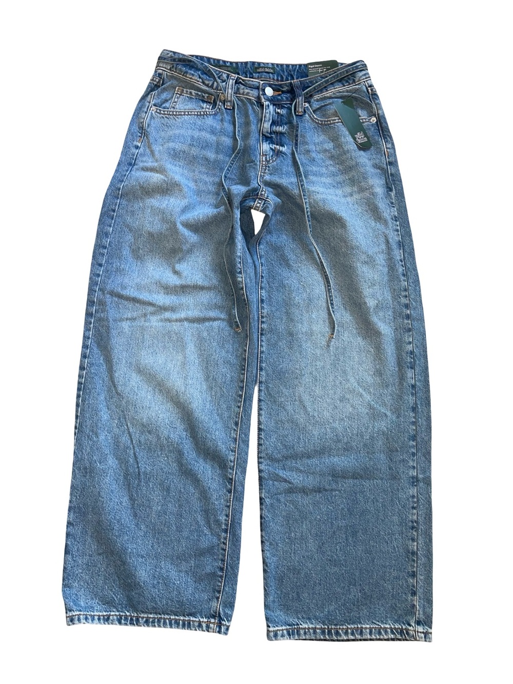 Wild Fable High Rise Wide Leg Drawstring Jeans | Medium Wash | Size 8